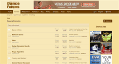 Desktop Screenshot of danceforums.com