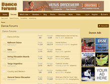 Tablet Screenshot of danceforums.com